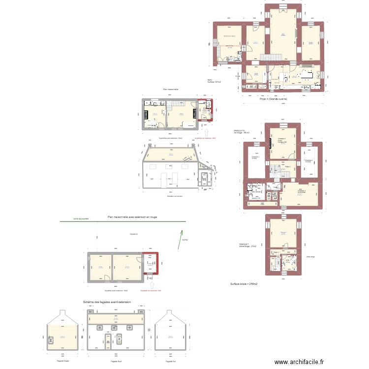 Grand Contest projet 4bis. Plan de 40 pièces et 398 m2