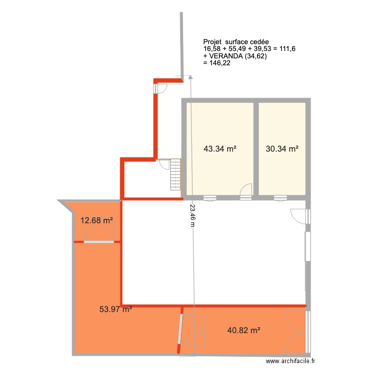 Projet agrandissement 2. Plan de 0 pièce et 0 m2