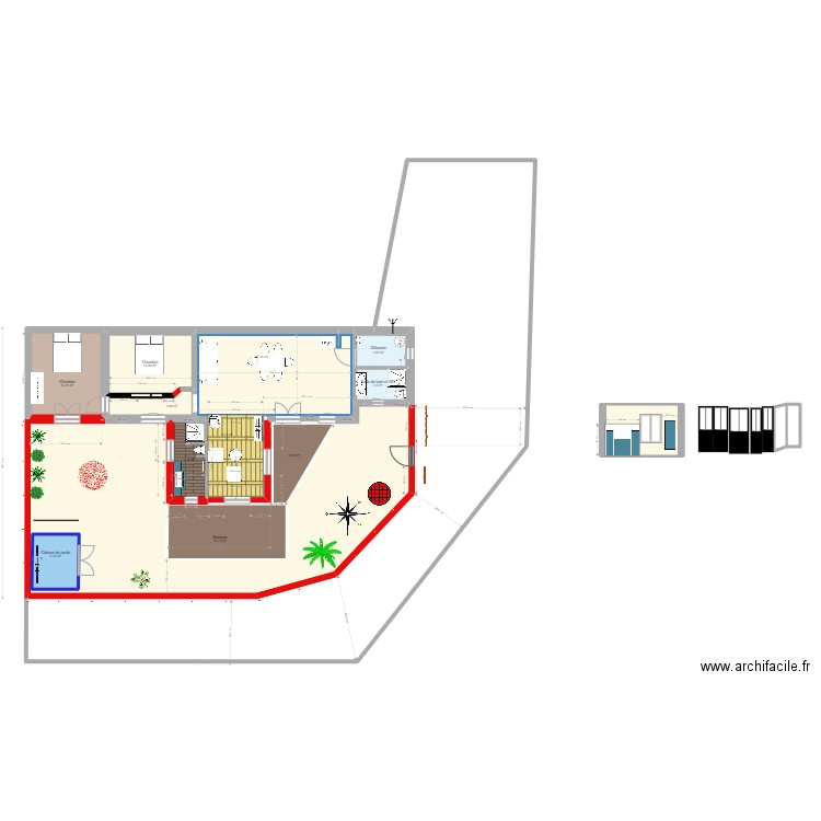 Extension SGDD Plan Version juillet 2022 V8.3. Plan de 15 pièces et 231 m2