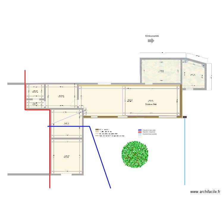 Plan de masse projetée réseaux. Plan de 0 pièce et 0 m2