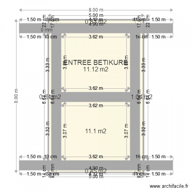 entrée bétikuré 2. Plan de 0 pièce et 0 m2