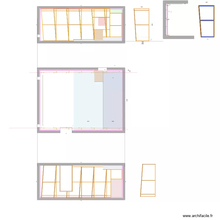 Cloison Oblique - x10 - Panneau iso - V4.2. Plan de 