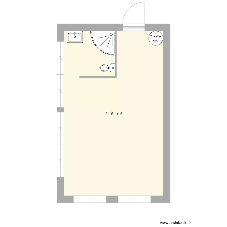 studio 1. Plan de 