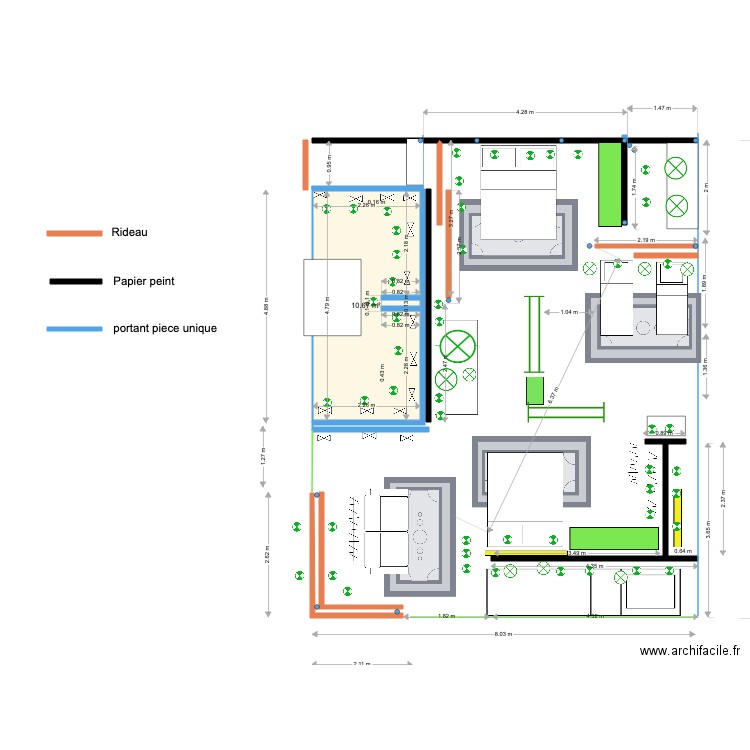 MO 1909 v4 mobilier . Plan de 0 pièce et 0 m2