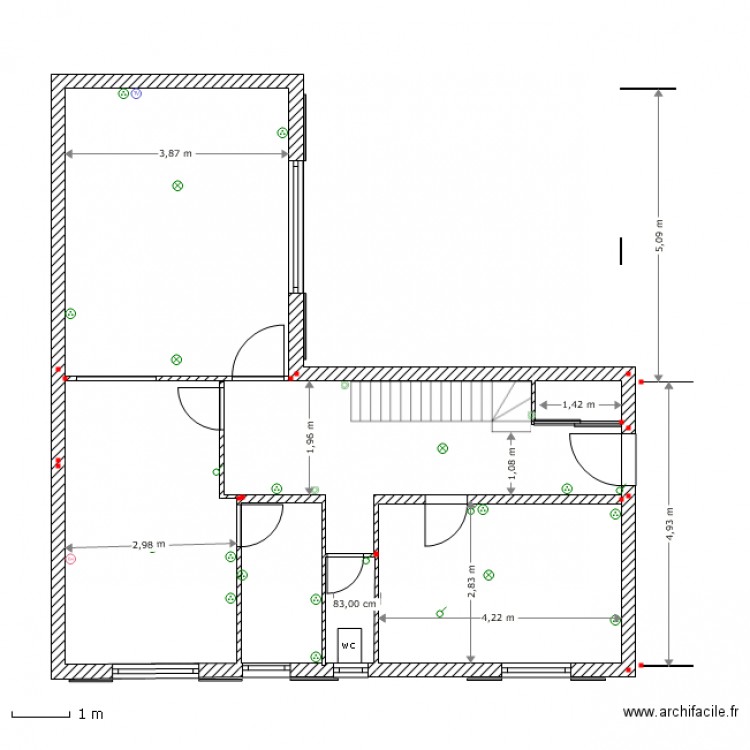 bureau rez de chaussée. Plan de 0 pièce et 0 m2