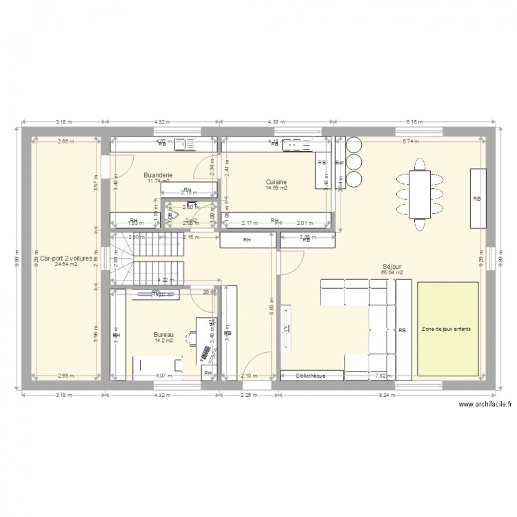 Maison RDC 13. Plan de 0 pièce et 0 m2