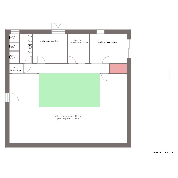 PROJET AMENAGEMENT CARRE pour EVENEMENTIEL. Plan de 0 pièce et 0 m2