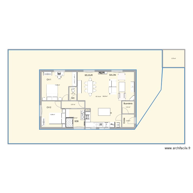 LOUISE PELE RENOVATION. Plan de 11 pièces et 239 m2