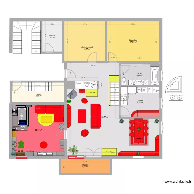 Ruppi cotation juste-Non renov. Plan de 18  et 206 m²