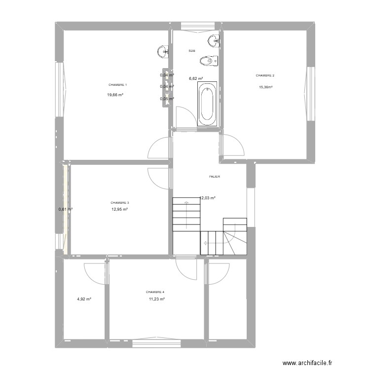 Maison du jardinier. Plan de 10 pièces et 68 m2