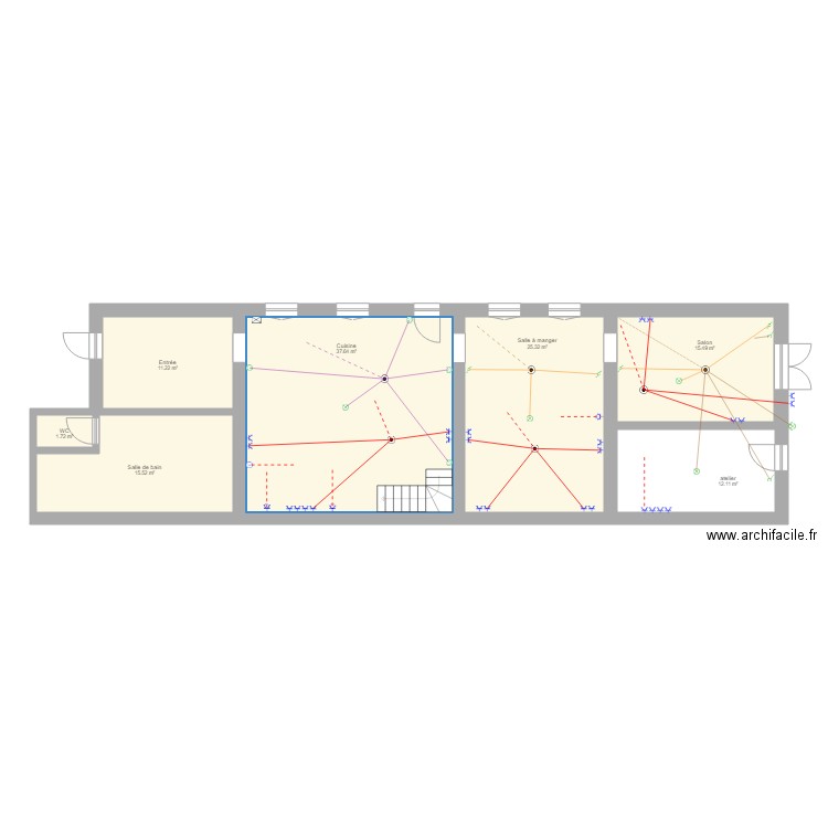 plan de rénovation. Plan de 0 pièce et 0 m2