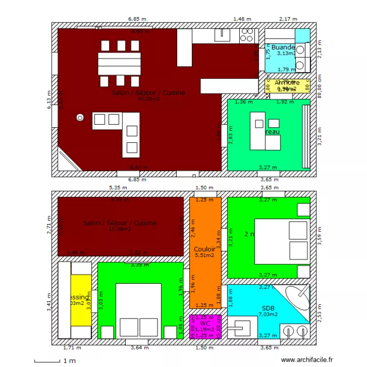 Maison Lyonel 2. Plan de 