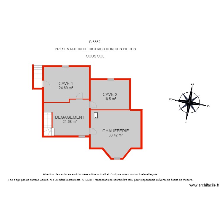 BI 6552 sous sol EF. Plan de 0 pièce et 0 m2