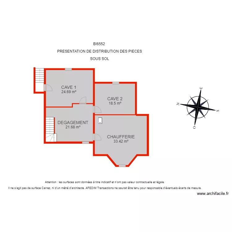 BI 6552 sous sol EF. Plan de 