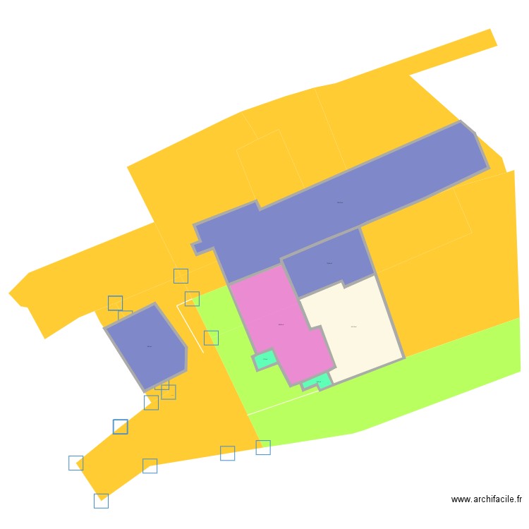 Plan de cadastre. Plan de 7 pièces et 524 m2