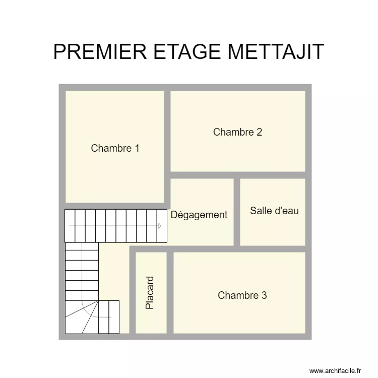 PREMIER ETAGE METTAJIT. Plan de 