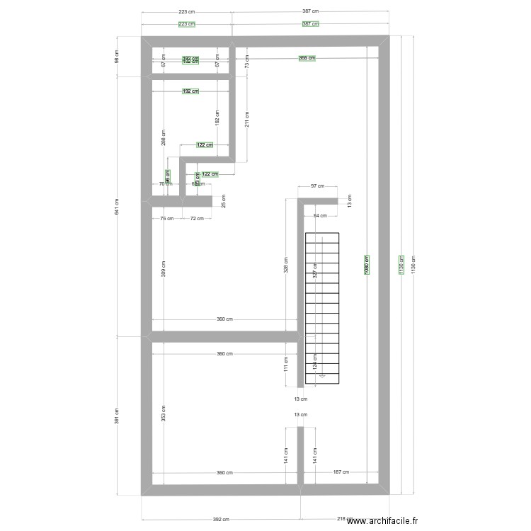 Ecluse 2/4 REZ. Plan de 3 pièces et 57 m2