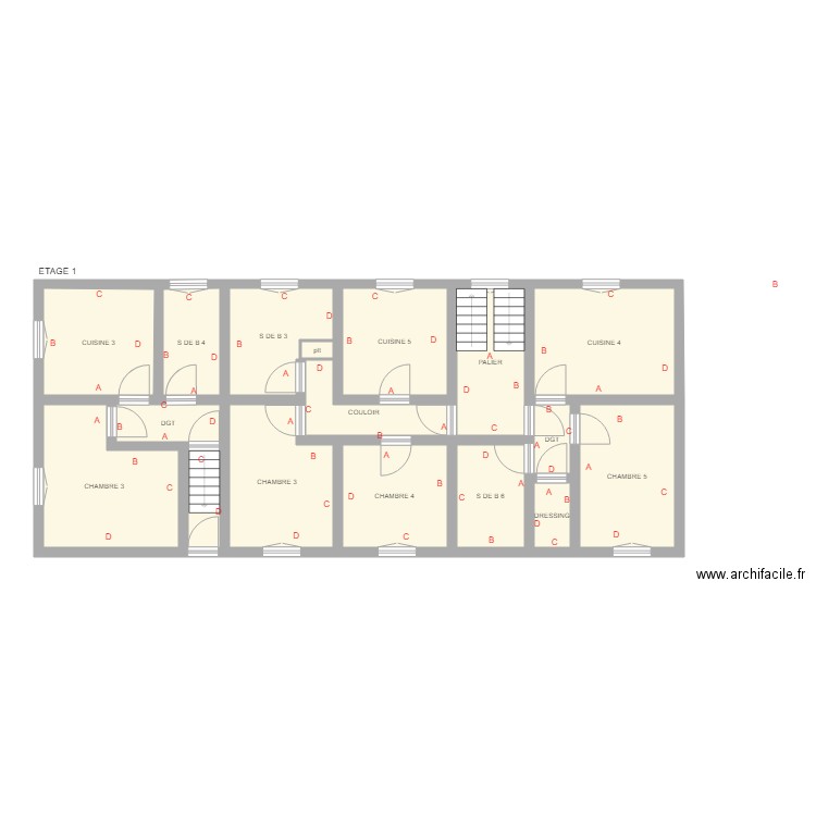 SPA  CREUSE ETAGE 1. Plan de 0 pièce et 0 m2