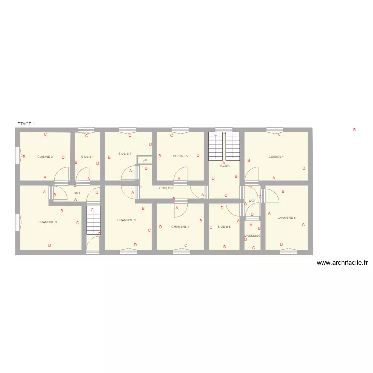 SPA  CREUSE ETAGE 1. Plan de 