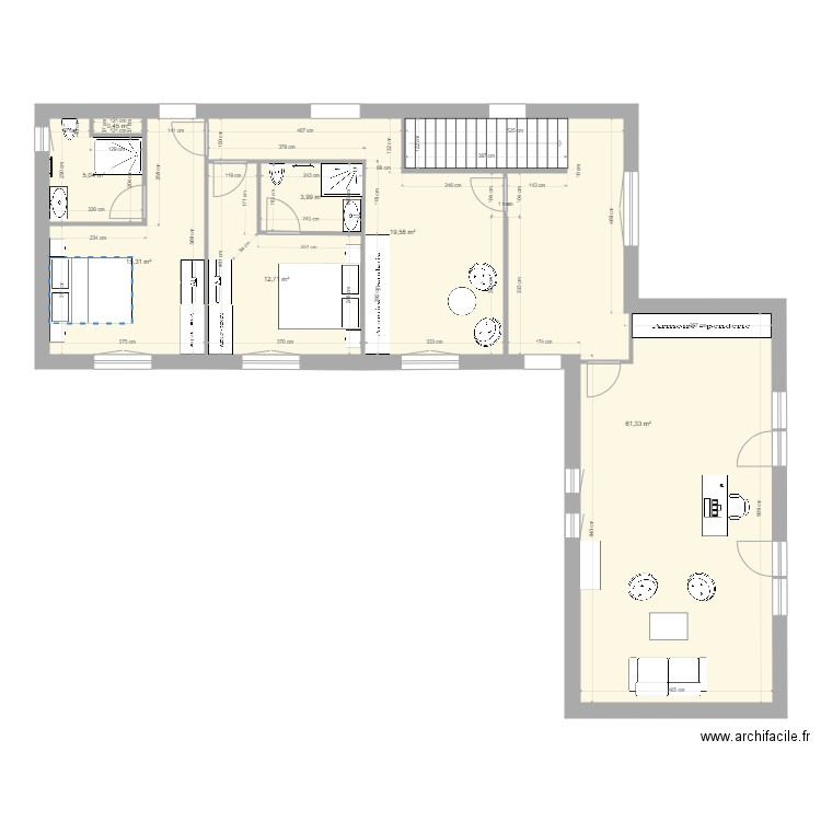 EXBRAYAT R1. Plan de 7 pièces et 118 m2