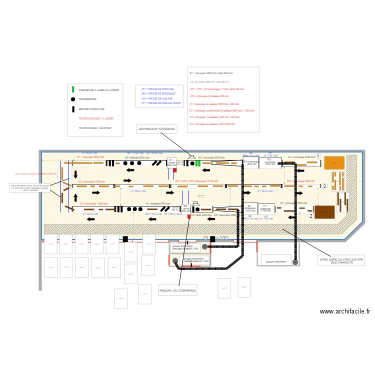 implantation production modifié V30 version sans UV avec lames de parquets. Plan de 0 pièce et 0 m2