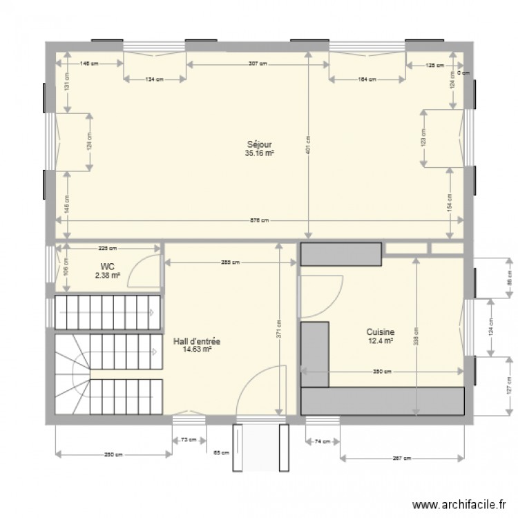 PlanEscaliersSejour. Plan de 0 pièce et 0 m2