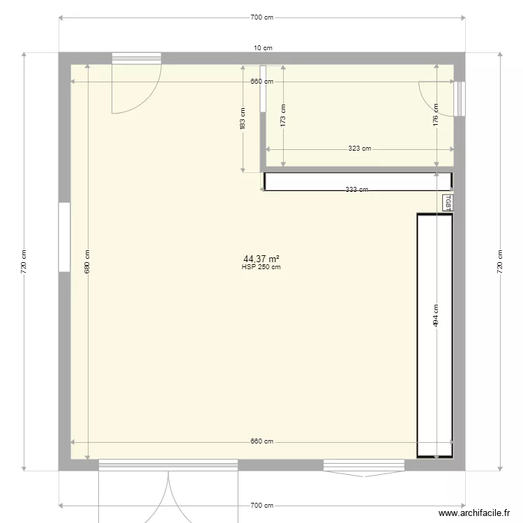 garage. Plan de 