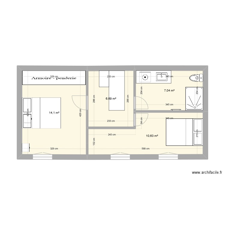 Etage maison bis. Plan de 0 pièce et 0 m2