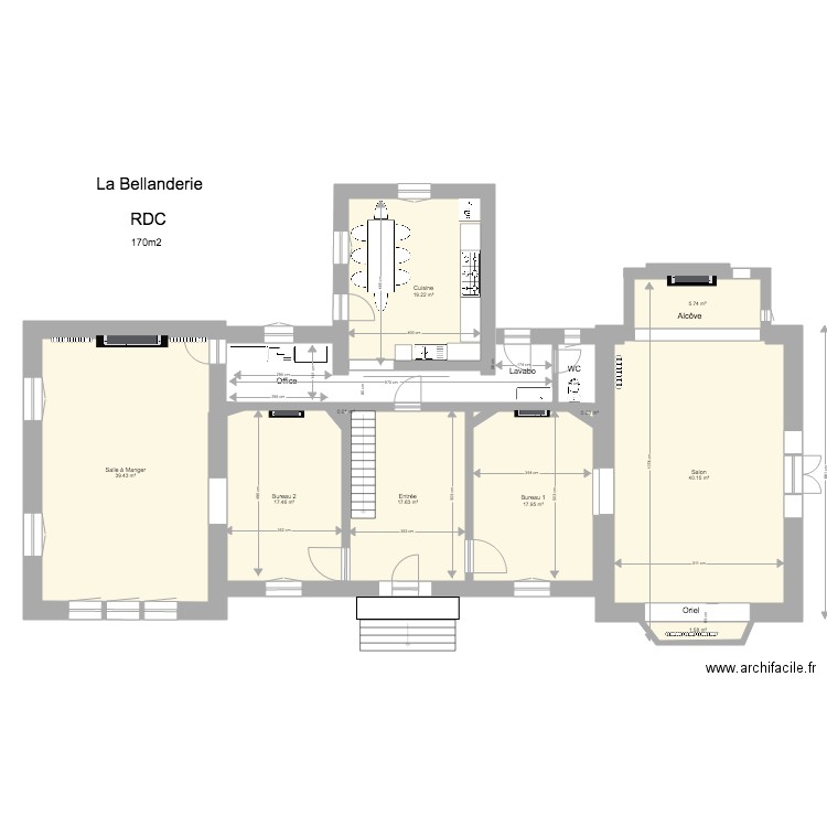 Bellanderie RDC. Plan de 0 pièce et 0 m2