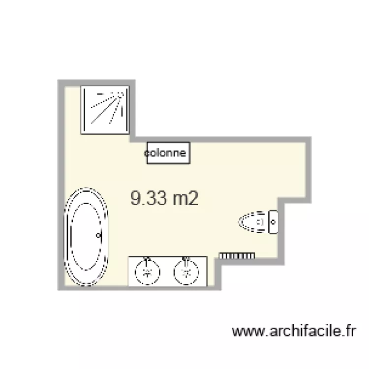 Salle de bain. Plan de Salle de bain. Plan de