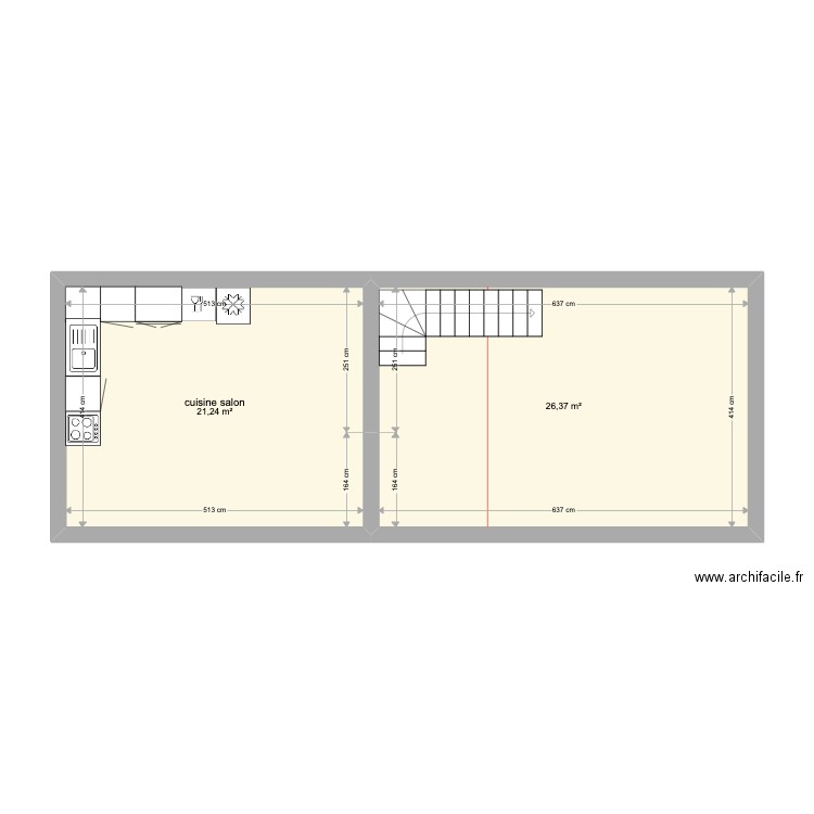 garage causse mna v2. Plan de 2 pièces et 48 m2