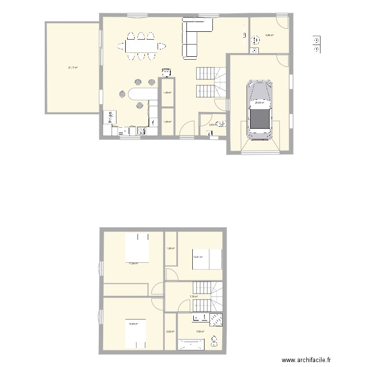 maison. Plan de 0 pièce et 0 m2