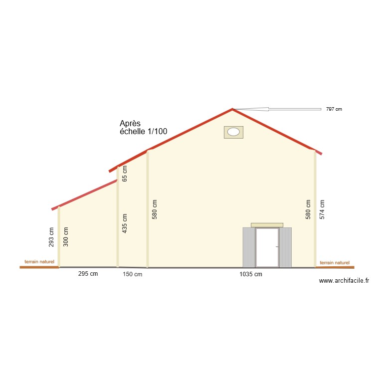 Saint Père façade Ouest. Plan de 0 pièce et 0 m2