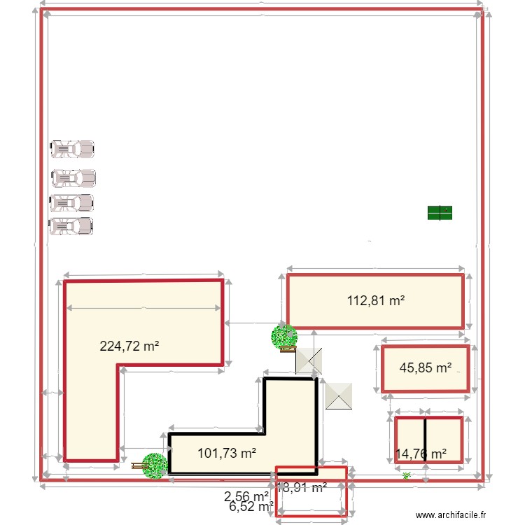 PLAN D'ensemble. Plan de 8 pièces et 528 m2