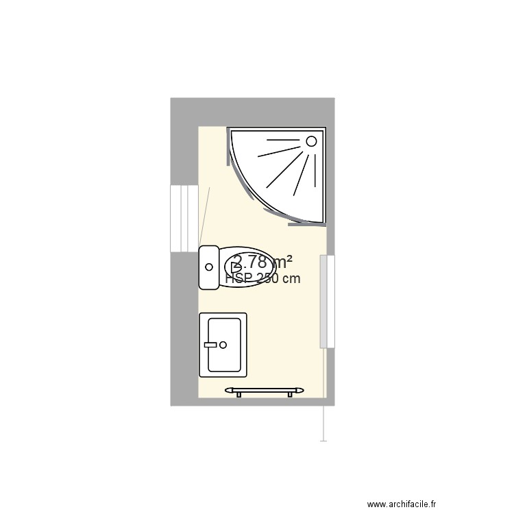 SDB. Plan de 0 pièce et 0 m2