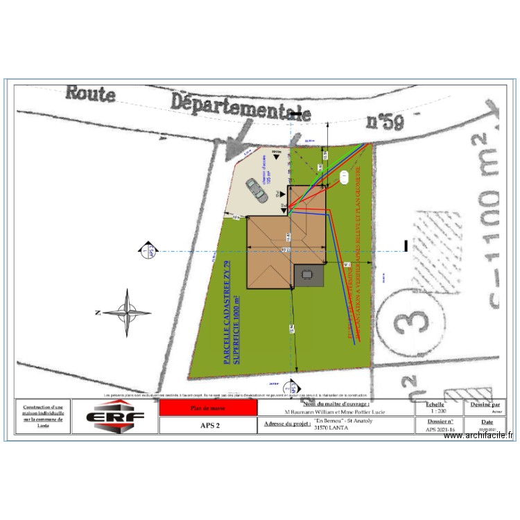 reseaux maison will et lucie erf. Plan de 0 pièce et 0 m2