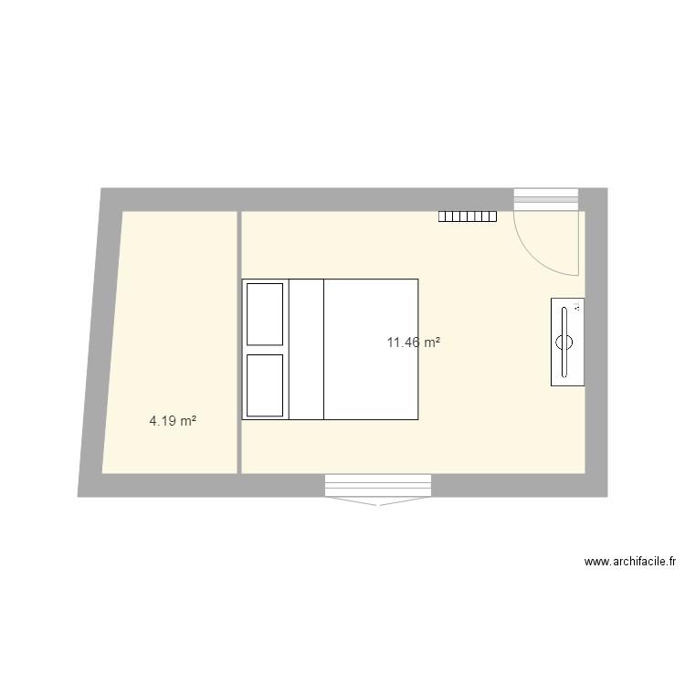 Chambre parentale. Plan de 0 pièce et 0 m2