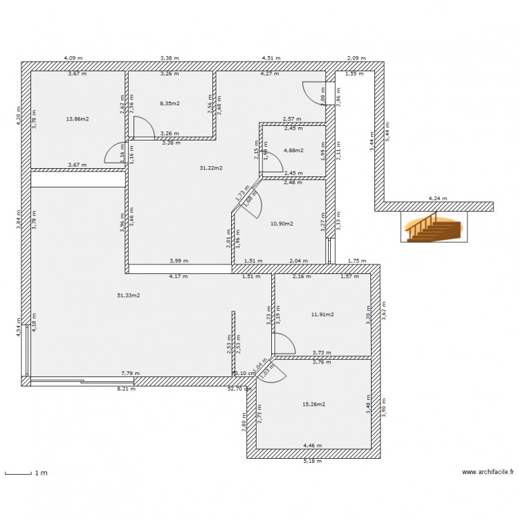 Clos 3 modification sous-sol. Plan de 0 pièce et 0 m2