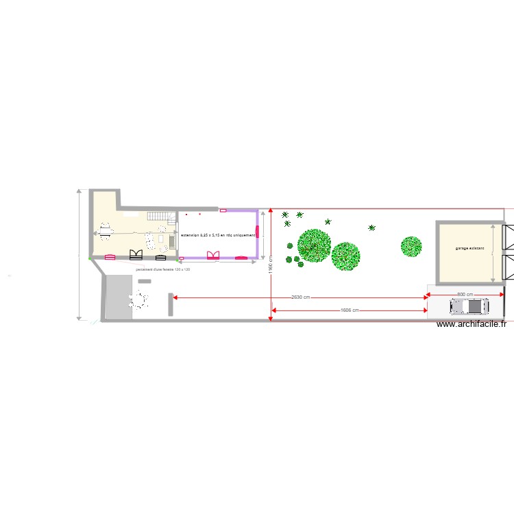  jardin cotation . Plan de 0 pièce et 0 m2