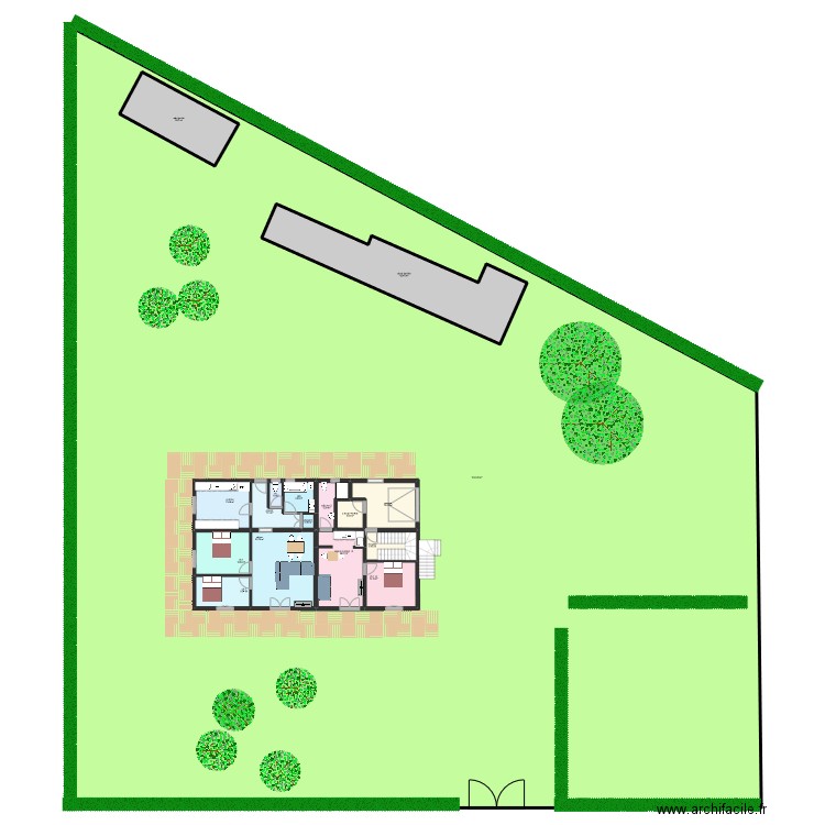 MOCCHI. Plan de 28 pièces et -1728 m2