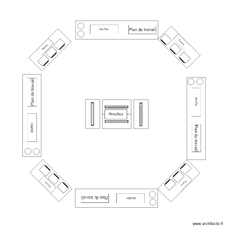 Chaplin cuisine. Plan de 0 pièce et 0 m2