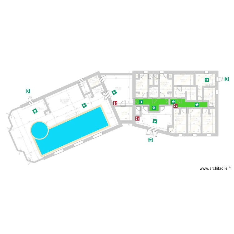 SPA CLOS RIBAUDIERE. Plan de 17 pièces et 164 m2