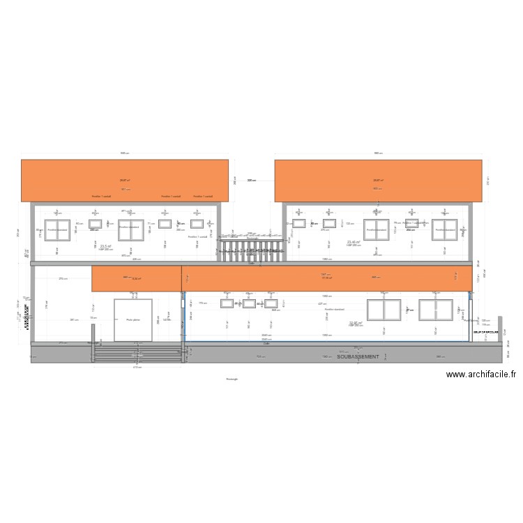 facade avan tsalle des fetes. Plan de 0 pièce et 0 m2