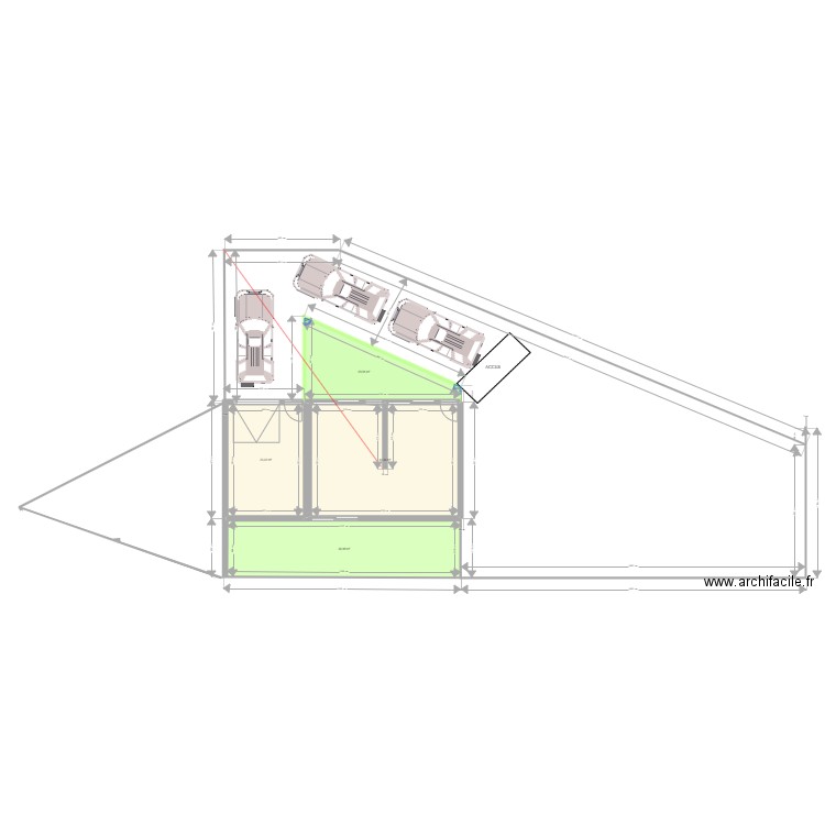 Plan 1 Ker verh Masse. Plan de 12 pièces et 205 m2