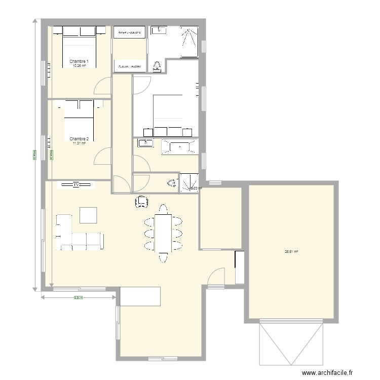 maison. Plan de 0 pièce et 0 m2