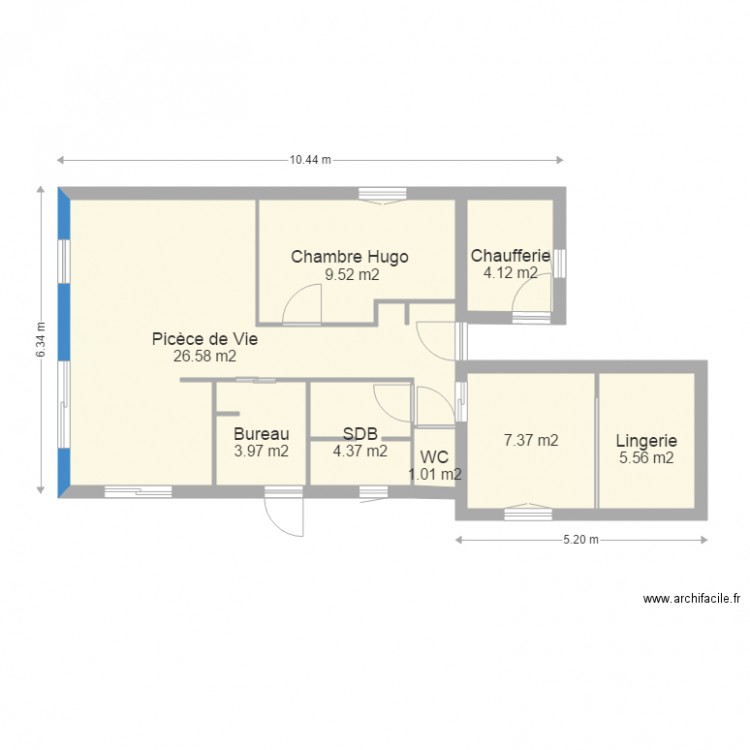 Plan Final ideal sans meuble au 26 Aout. Plan de 0 pièce et 0 m2