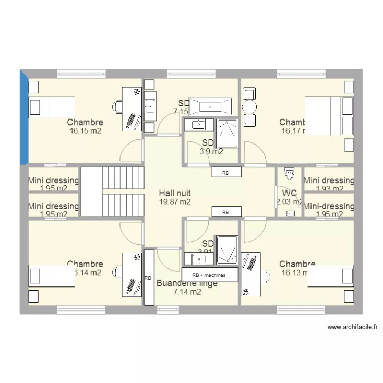 Maison Etage 24 10x14. Plan de 