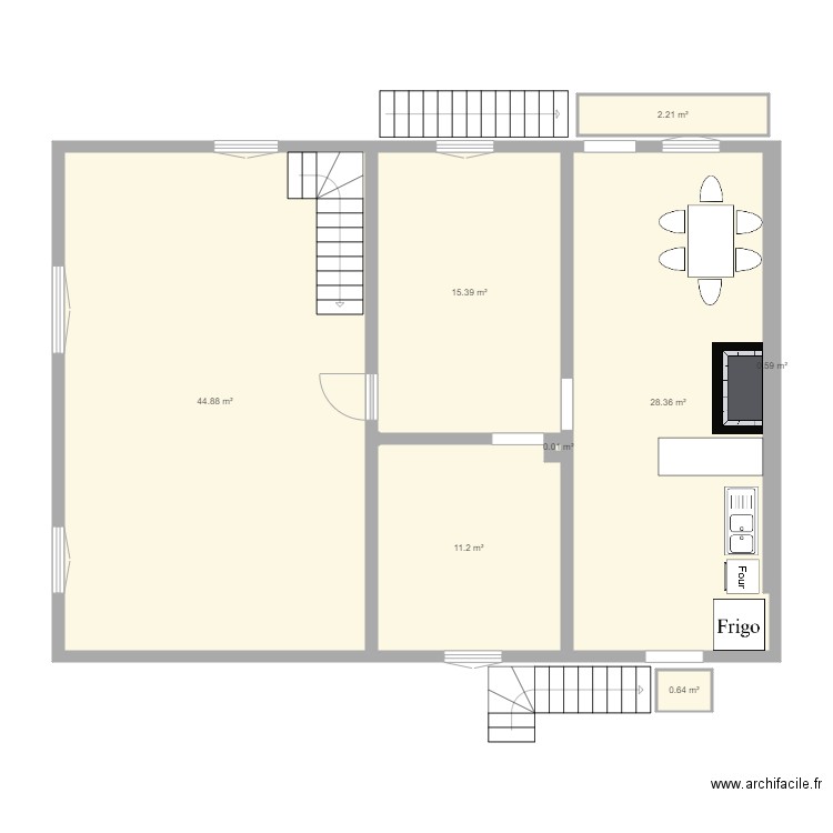 1er niveau maison. Plan de 0 pièce et 0 m2