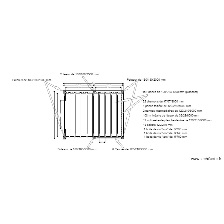 Garage Castels. Plan de 0 pièce et 0 m2