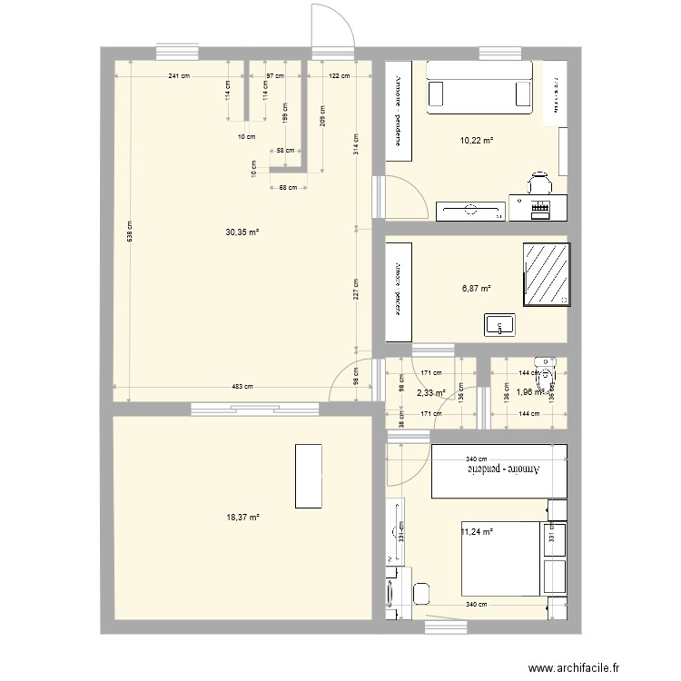 appart Mérignac. Plan de 0 pièce et 0 m2